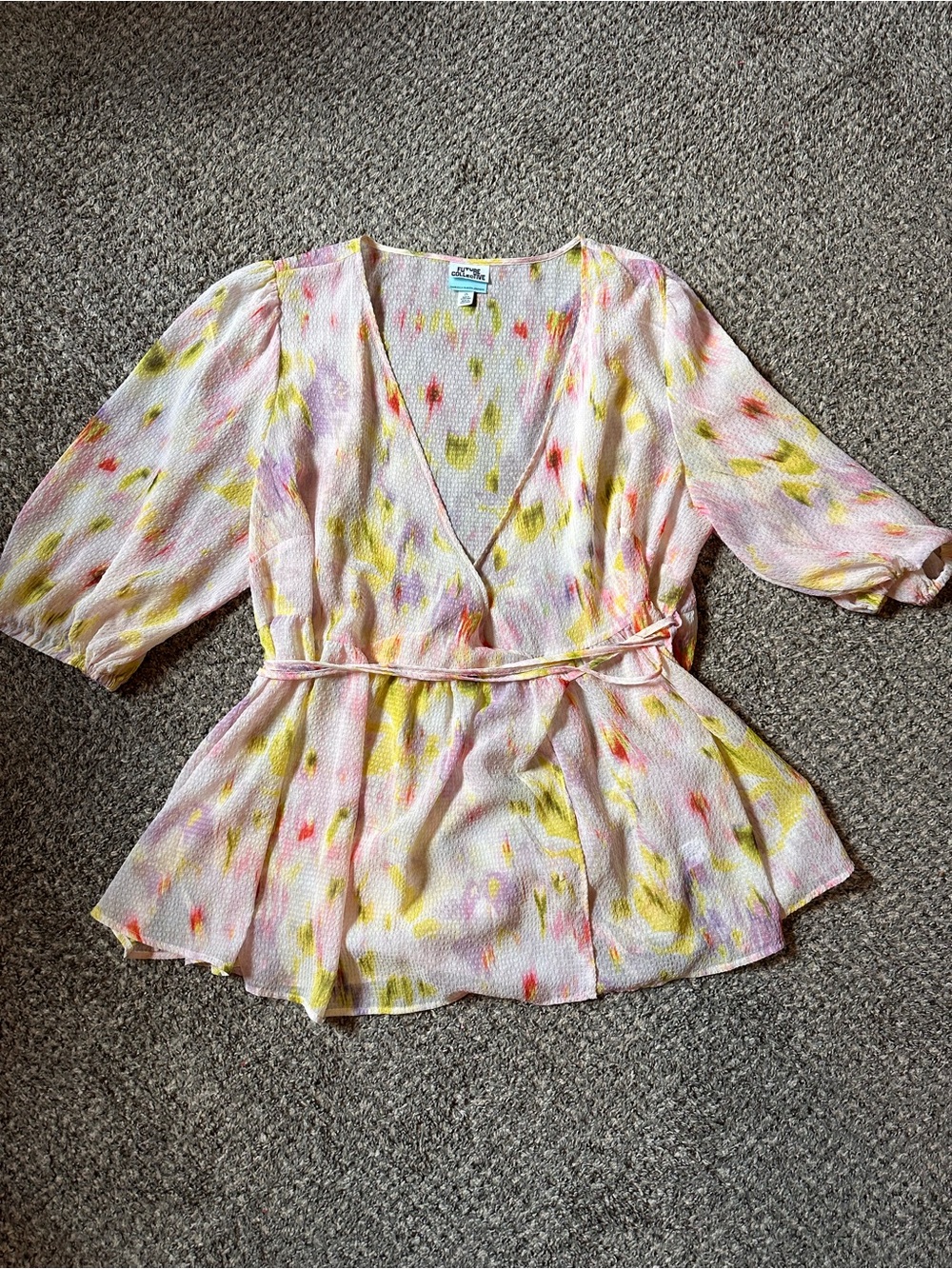 Future Collective Gabriella Karefa-Johnson Peplum Wrap Top